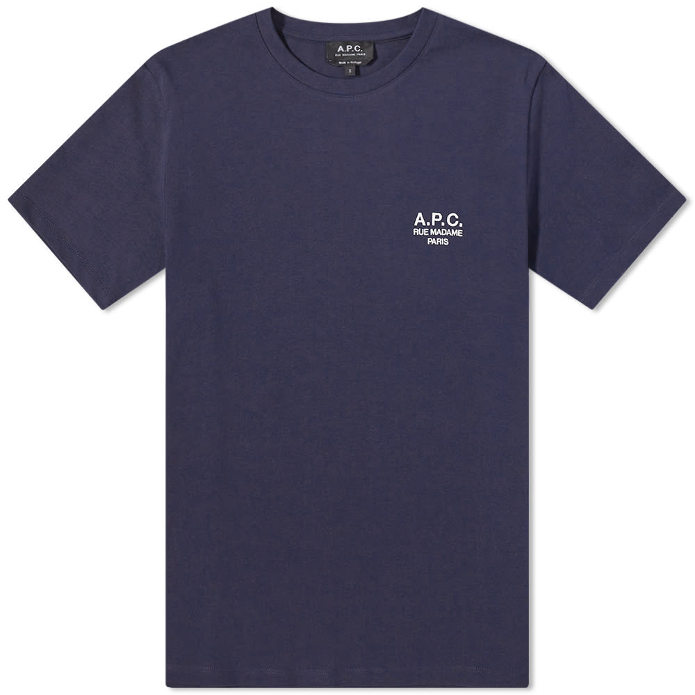 Tričko A.P.C. Raymond Embroidered Logo Tee Dark Navy Navy | COEZC-H26840-IAK, 0