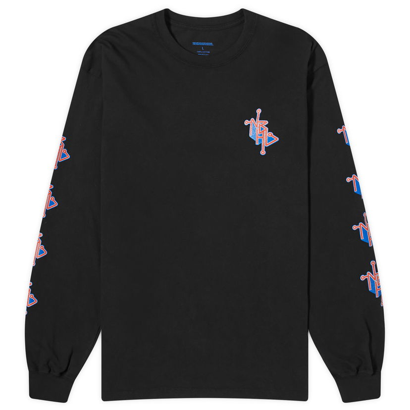 Tričko Neighborhood 12 Long Sleeve Čierna | 241PCNH-LT12-BK