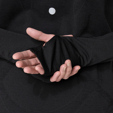 Tričká a tielka Asics Road Winter Seamless Long Sleeve Mock Neck Top with Thumbholes Čierna | 2012d277-001, 3