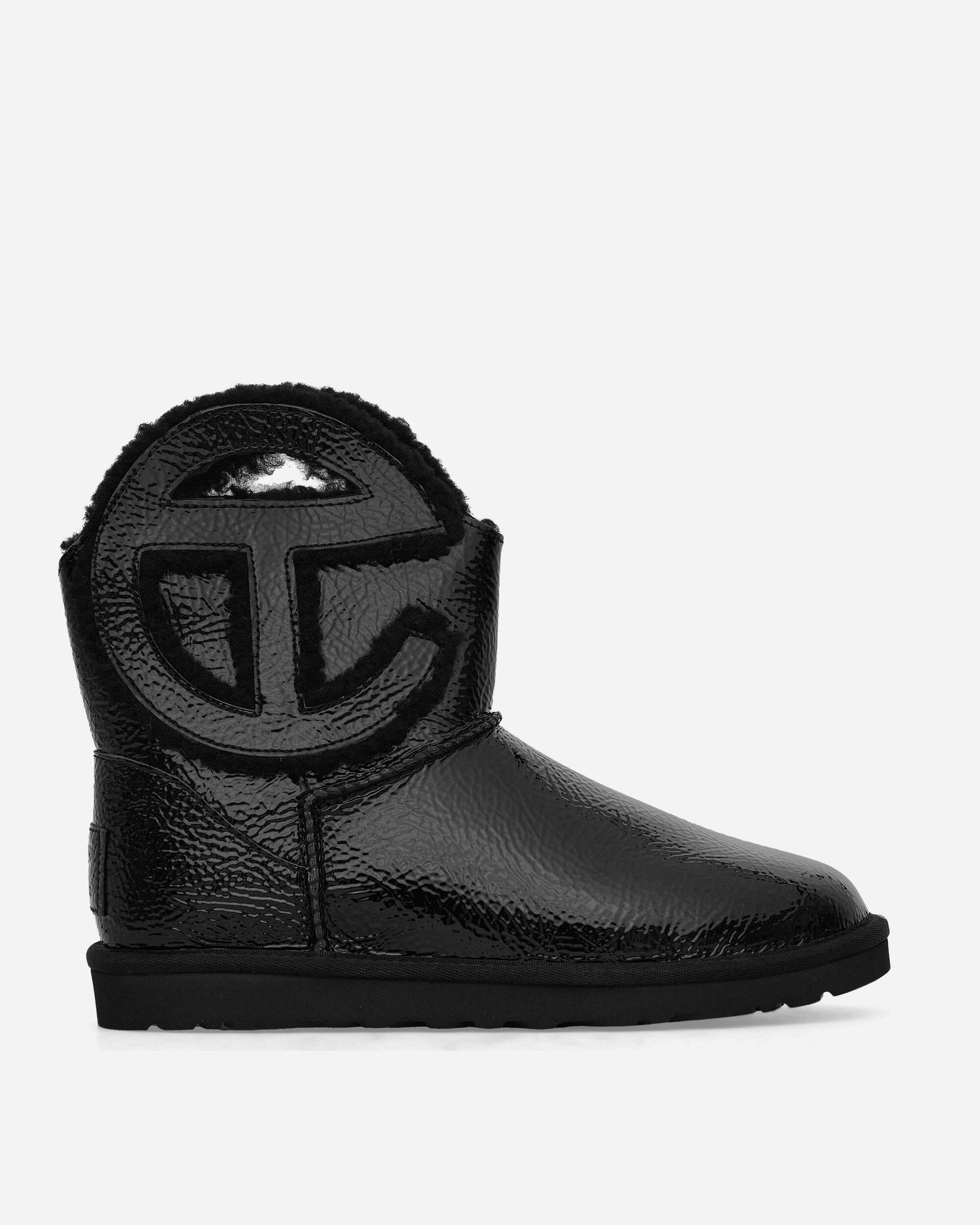 Tenisky a topánky UGG Telfar Logo Mini Crinkle Leather Boots Black Čierna | 1155790 BLK, 1