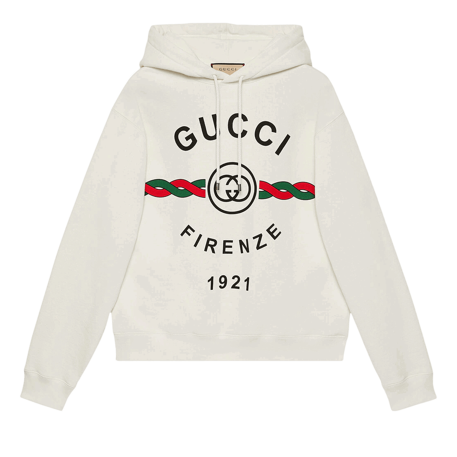 Mikina Gucci Firenze 1921 Hooded Sweatshirt Biela | 646953 XJD7O 9095, 0