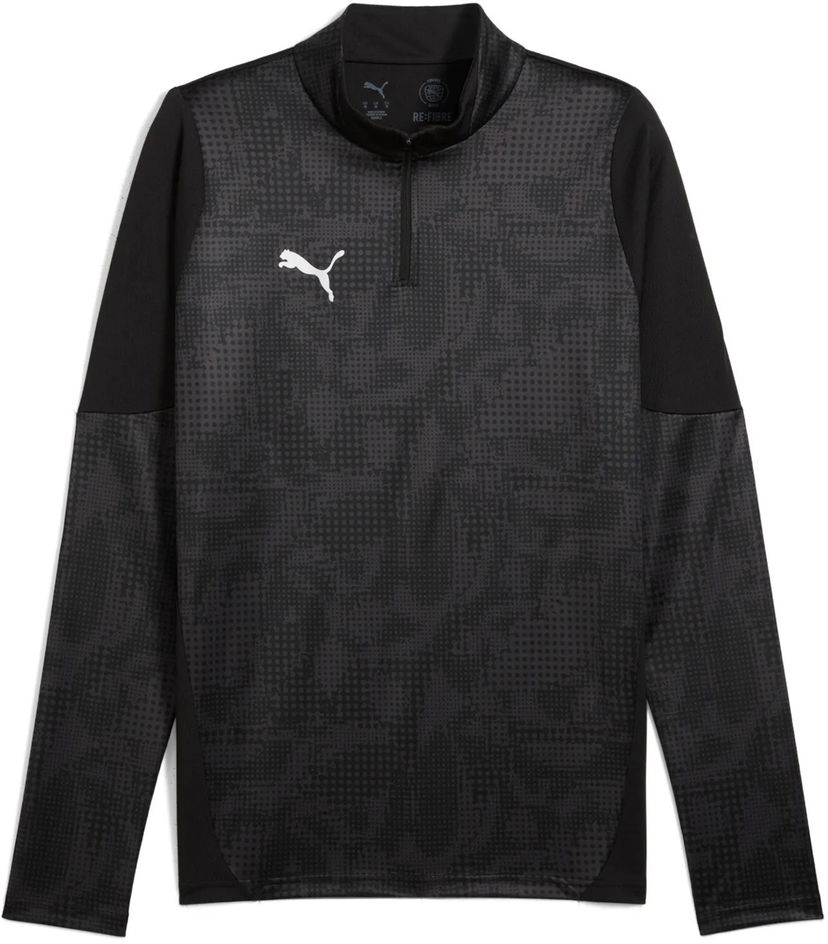 Tričká a tielka Puma Puma teamCUP Training 1/4 Zip Top Čierna | 659164-03