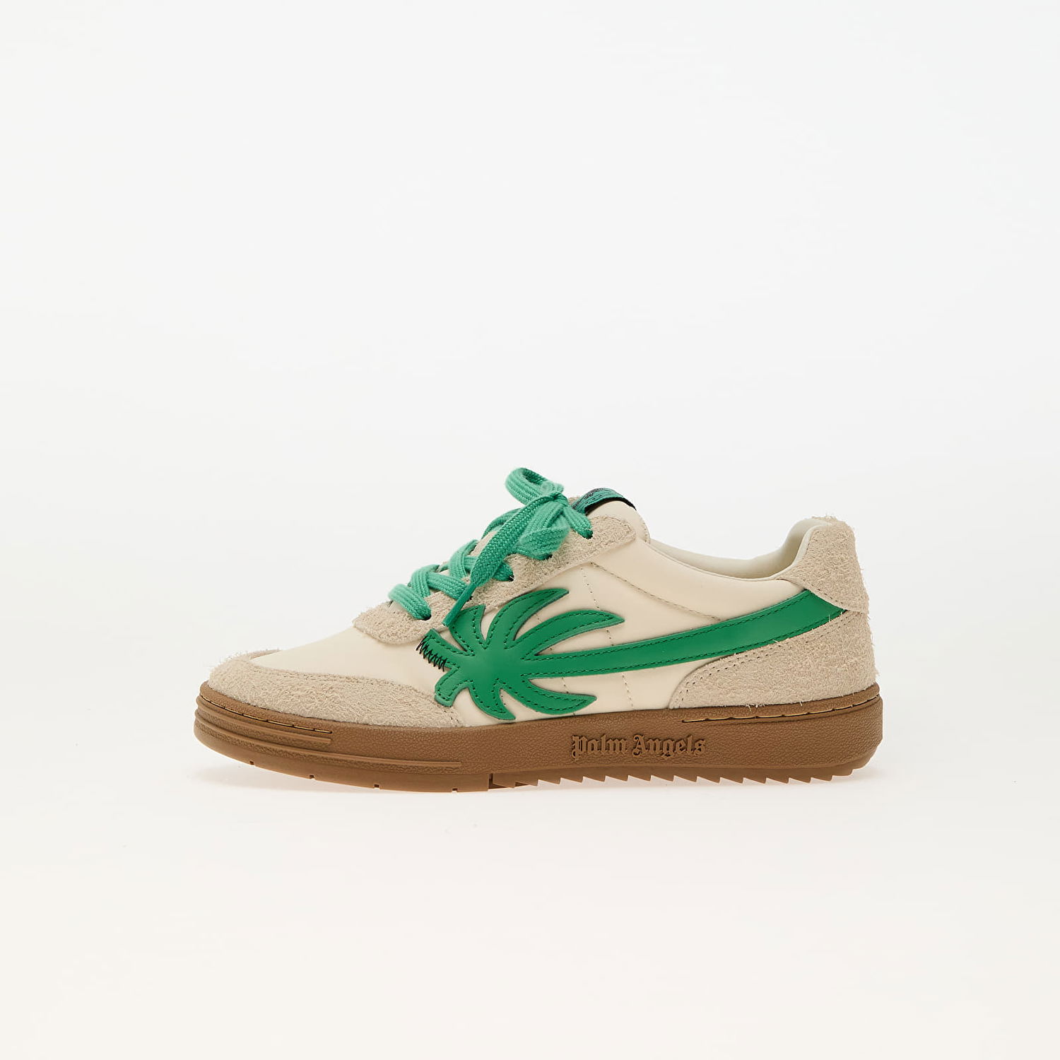 Tenisky a topánky Palm Angels Kids Palm Beach University Nylon Beige Green EUR 33 Béžová | PBIA015S25FAB0016155, 0