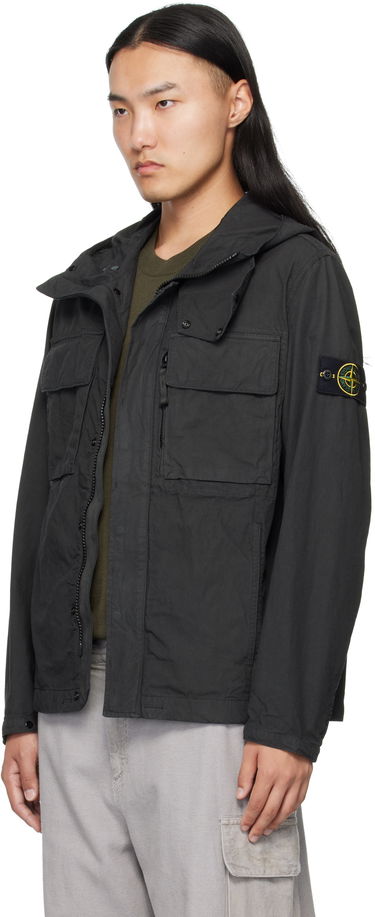 Bunda Stone Island Canvas Weave Cotton Jacket Čierna | K2S15 Q100012 S0240, 3