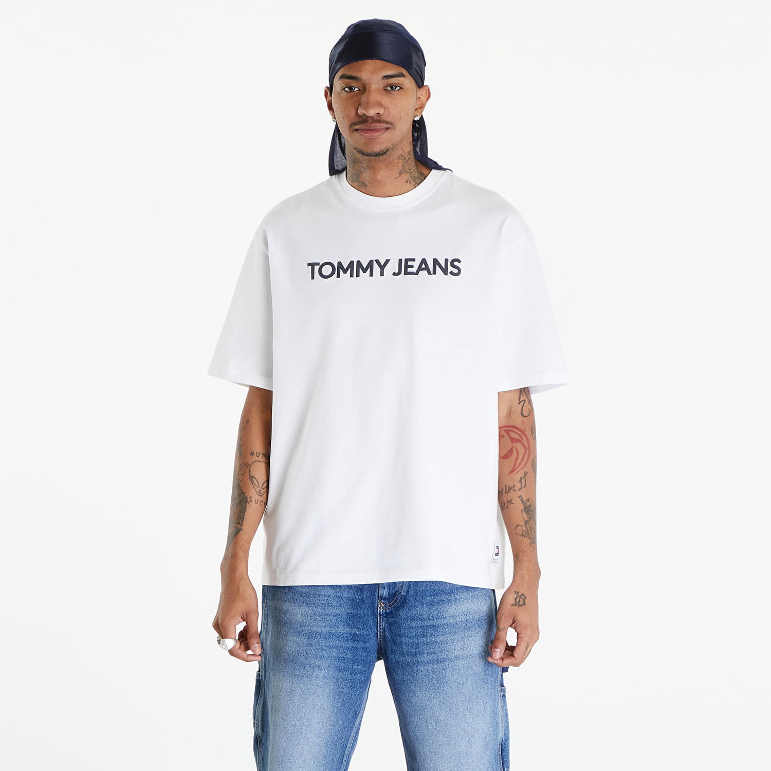 Tričko Tommy Hilfiger Logo Oversized Fit T-Shirt White Biela | DM0DM18267 YBR, 0