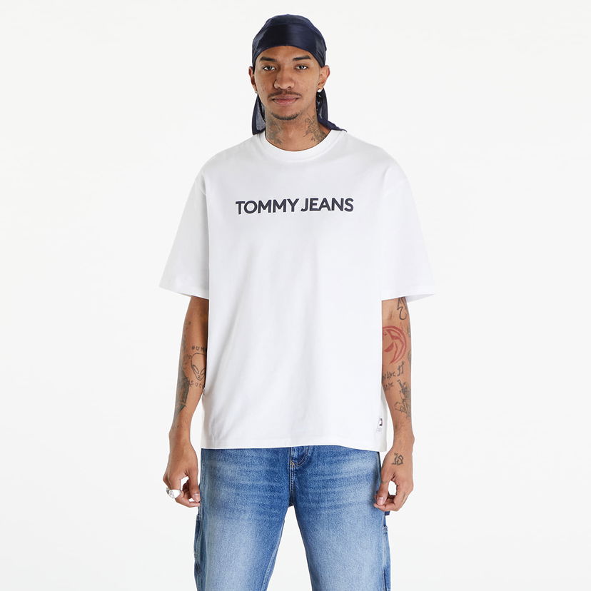 Tričko Tommy Hilfiger Logo Oversized Fit T-Shirt White Biela | DM0DM18267 YBR