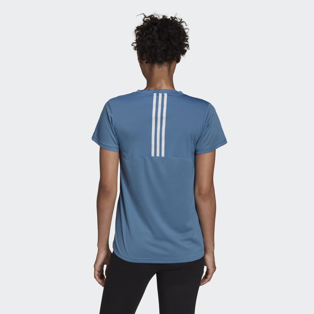 Tričko adidas Originals AEROREADY Designed 2 Move 3-Stripes Sport Tee Modrá | HD9376, 1