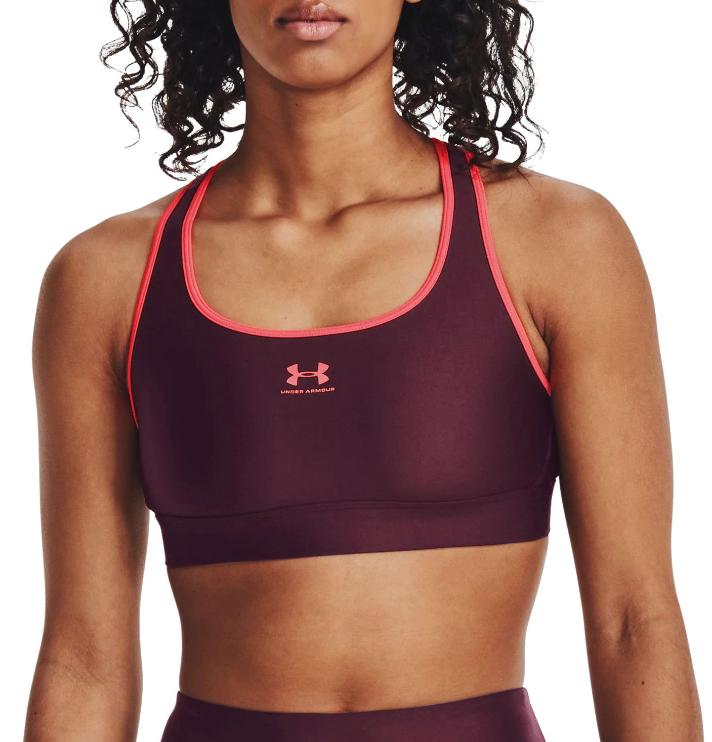 Podprsenka Under Armour HeatGear Mid Padless Bra Vínová | 1373865-600, 0
