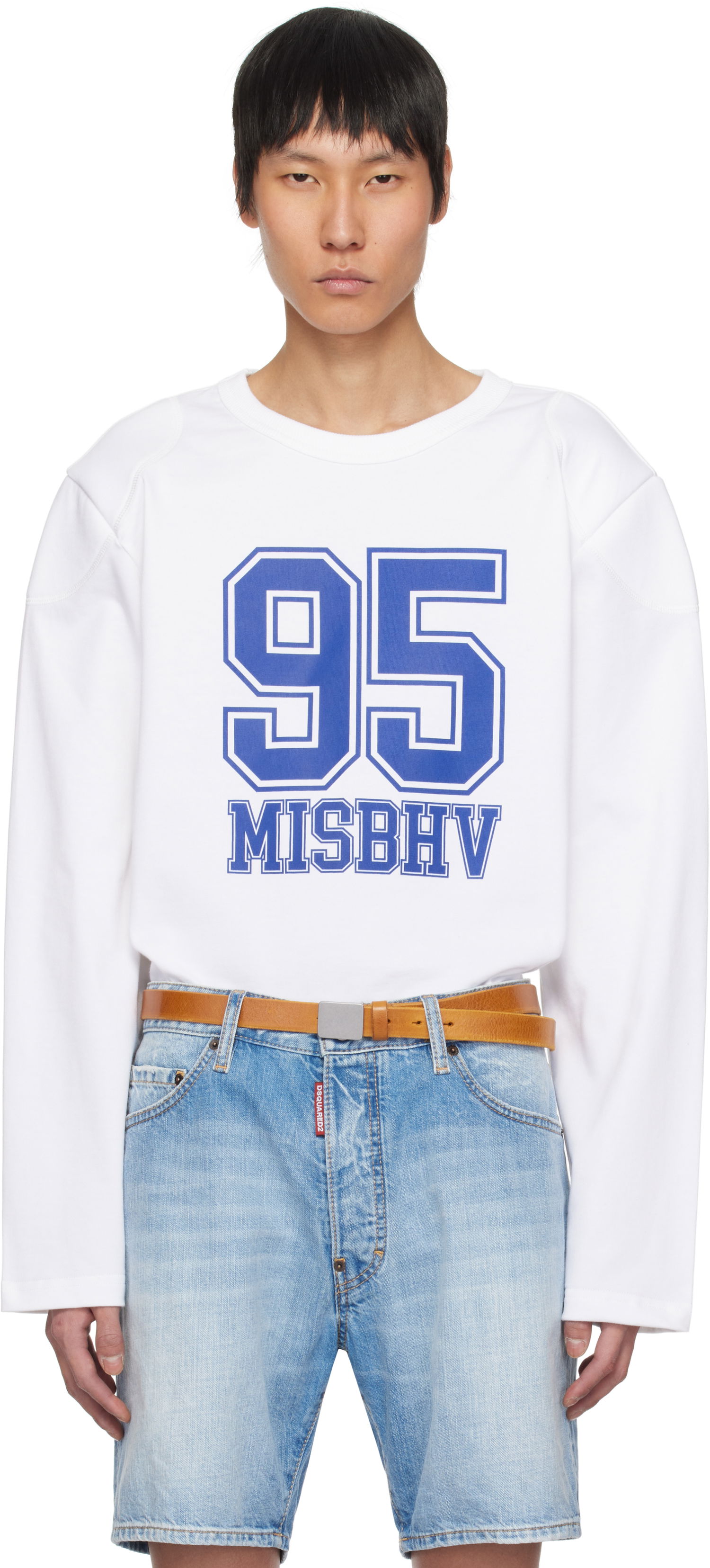 Sveter MISBHV MISBHV 95 Longsleeve T-Shirt Biela | 250M158, 0