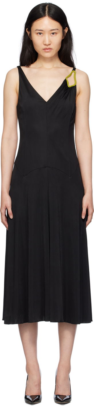 Šaty LANVIN V-Neck Midi Dress Čierna | RW-DR0007-4893-P24, 0
