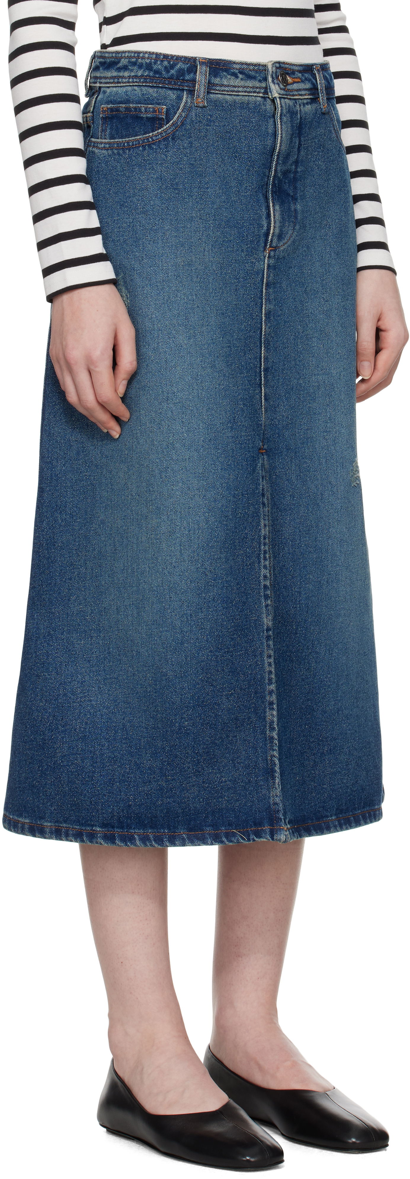 Sukňa A.P.C. Denim Midi Skirt Modrá | COHFC-F06423, 1
