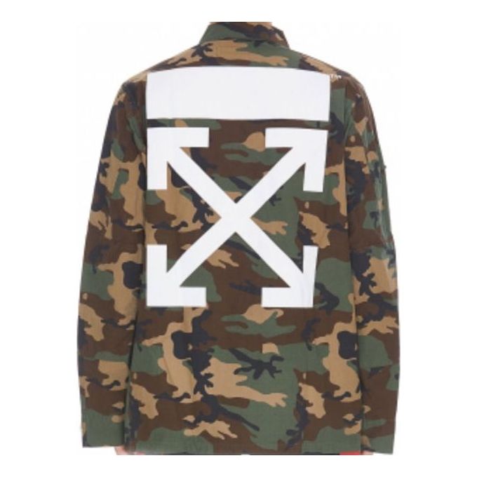 Košeľa Off-White Off-White Camouflage Field Jacket Zelené | OMEA007F170390079901