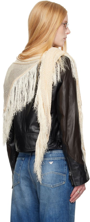 Šál OUR LEGACY OUR LEGACY WORK SHOP Fringed Knit Scarf Hnedá | WS2258TAF, 4