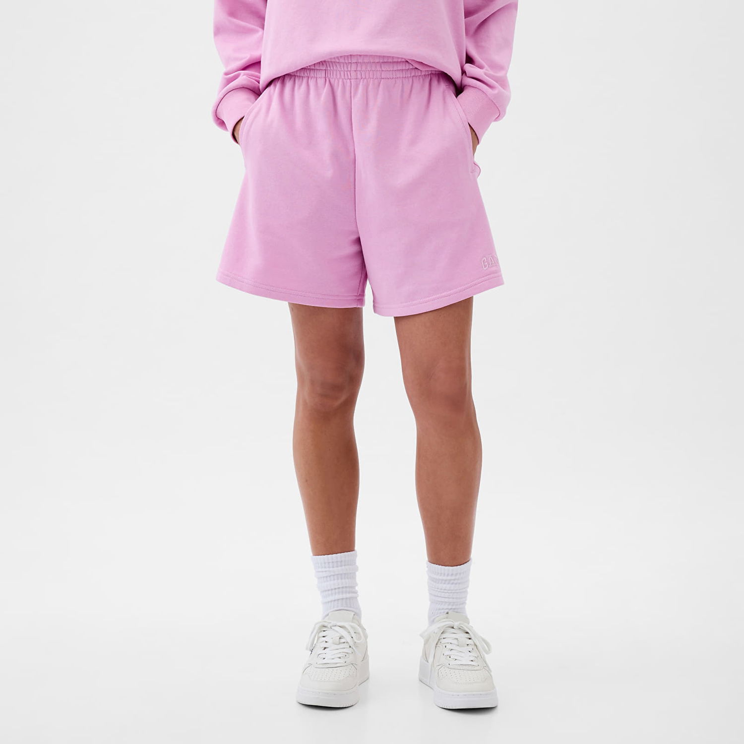 Šortky GAP French Terry Logo Boyfriend Shorts Sugar Ružová | 870978-00, 0