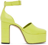 Croc-Effect Platform Heels