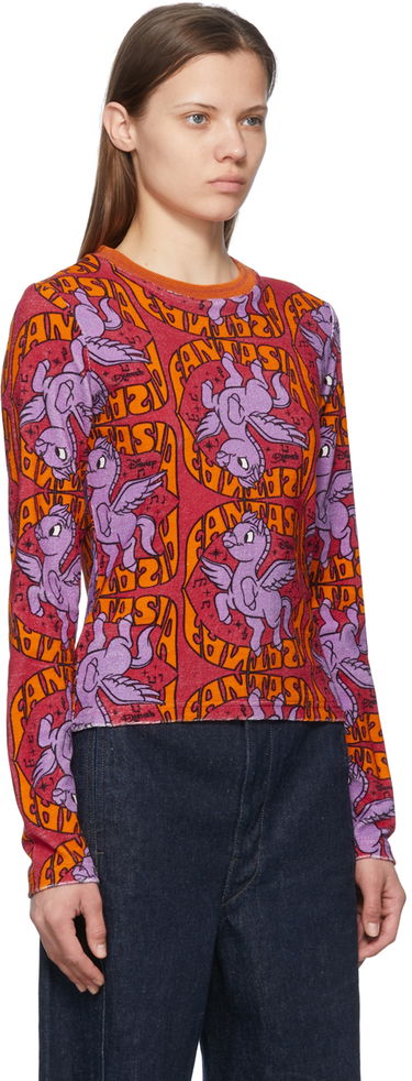 Sveter Stella McCartney Stella McCartney Fantasia Pegasus Long Sleeve T-Shirt Červená | 6J00373SNP39, 1