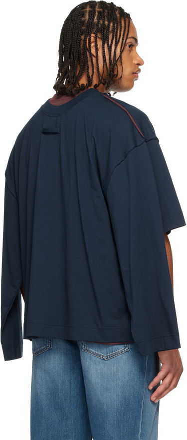 Tričko Jean Paul Gaultier 'The Gaultier Label' Double T-shirt Navy | 25/04-U-TO344-J017-590130, 2