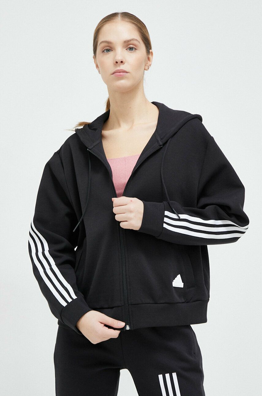 Mikina adidas Originals Future Icons 3-Stripes Full-Zip Čierna | HT4715, 0