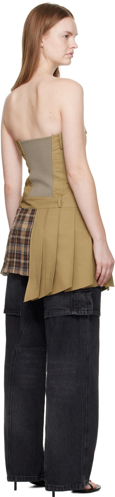 Šaty Andersson Bell Andersson Bell Double-Breasted Pleated Minidress Béžová | atb1366w, 2