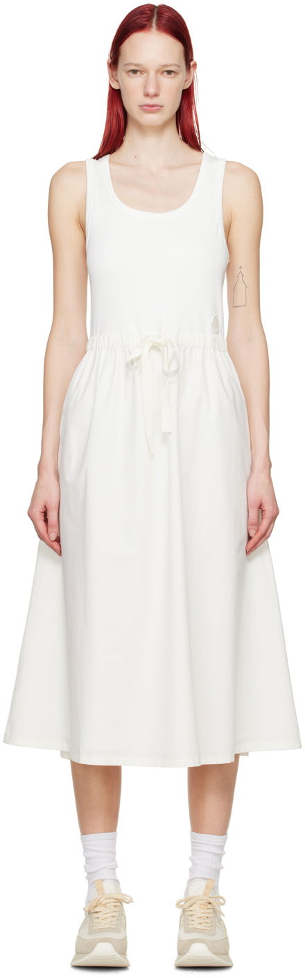 Šaty Moncler White Paneled Midi Dress Biela | J10938I0002089AK6, 0