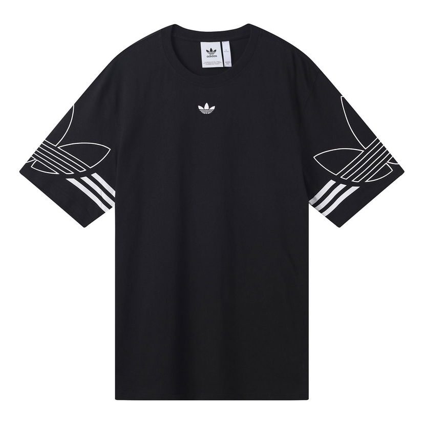 Tričko adidas Originals Outline Round Neck Short Sleeve T-Shirt Čierna | DU8145