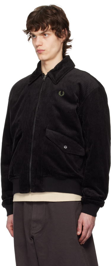 Bomber bunda Fred Perry Fred Perry Corduroy Bomber Jacket Čierna | J8567, 3