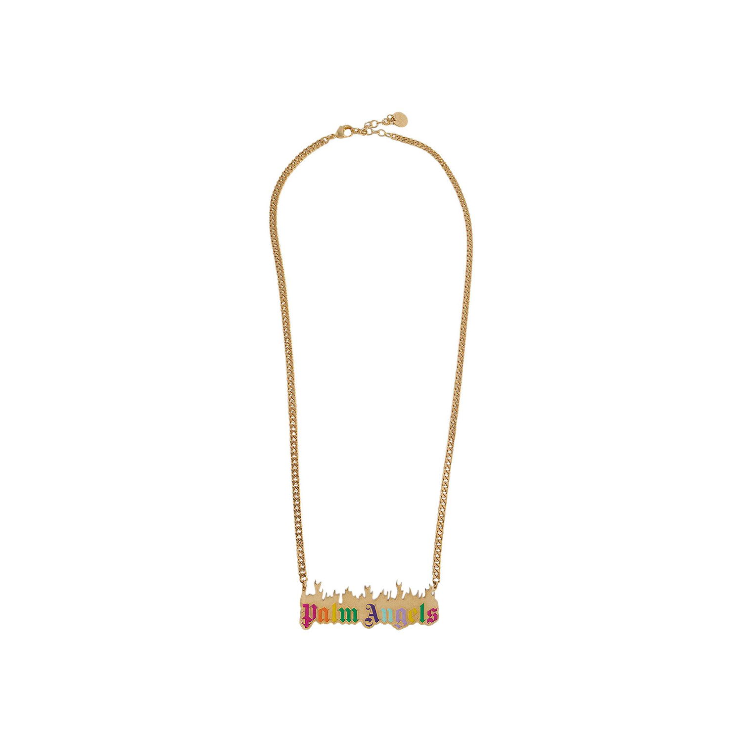 Náhrdelník Palm Angels Burning Logo Necklace Béžová | PMOB053F22MAT0017684, 1