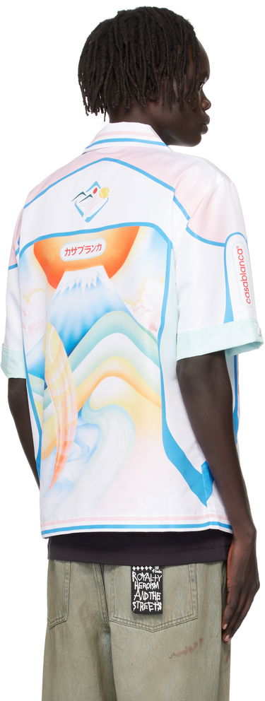Košeľa Casablanca Casablanca Fuji Dream Zip Shirt Biela | MPF25-SWM-064-01, 2