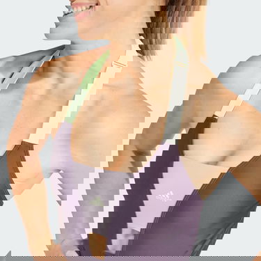 Plavky adidas Performance Sportswear Colorblock Swimsuit Fialová | IQ3952, 5