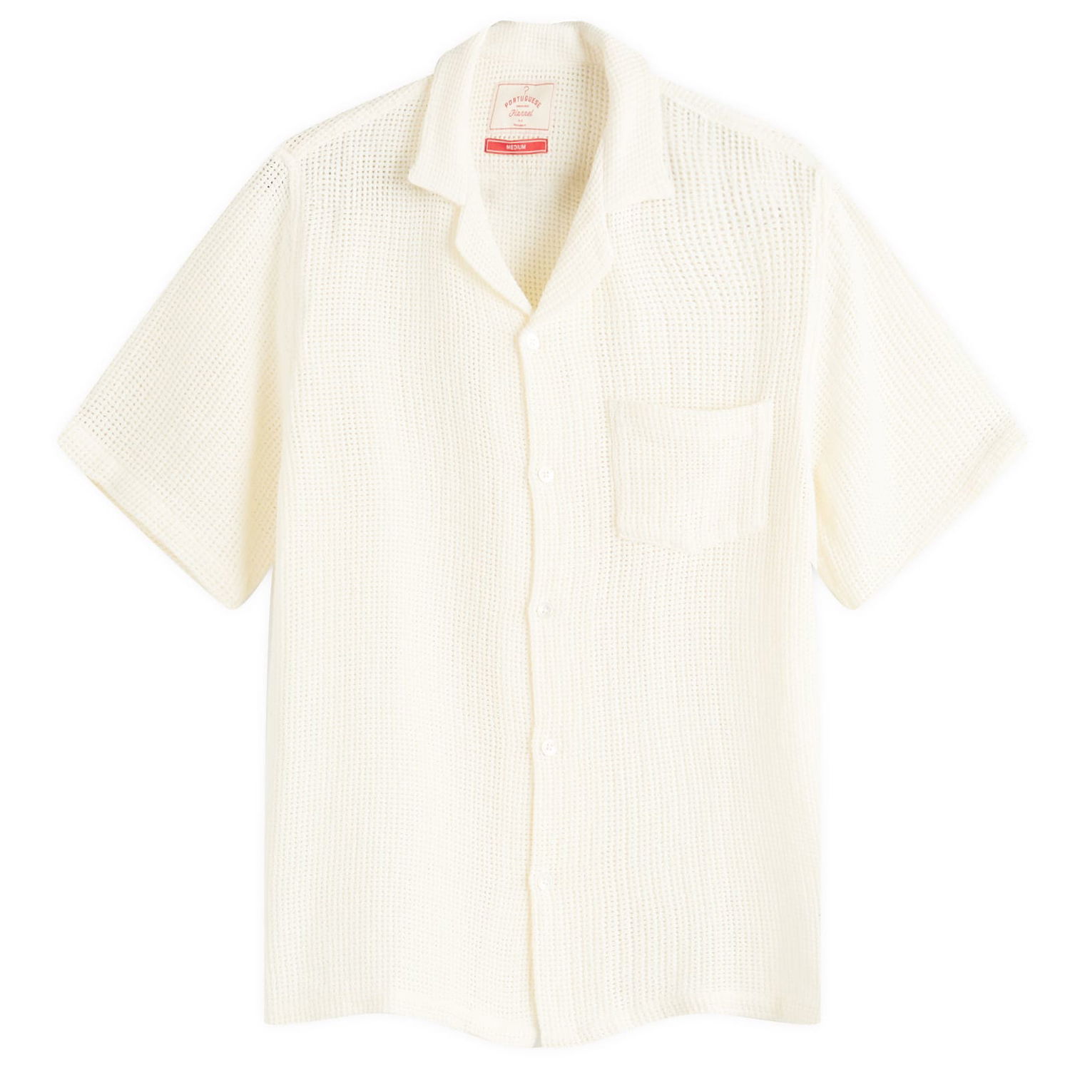 Košeľa Portuguese Flannel Flannel Salva Mesh Vacation Shirt, Size Large Biela | SS25-081-WHT, 0