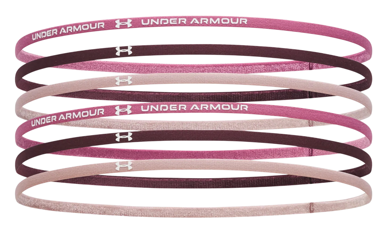 Doplnky Under Armour Mini Elastic 6PK Headbands Vínová | 1389933-659, 0