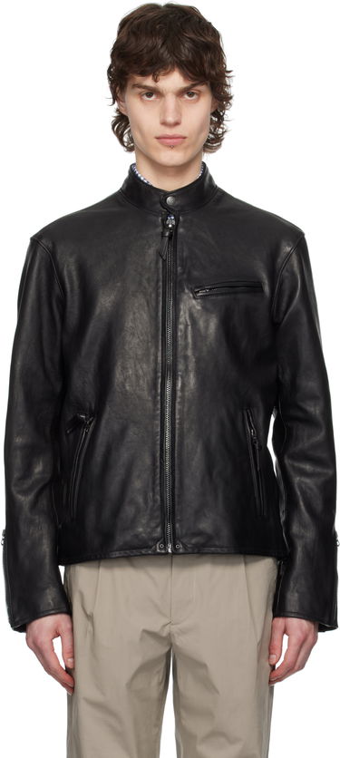 Bunda Polo by Ralph Lauren Ralph Lauren Café Racer Leather Jacket Čierna | 710615464001, 0