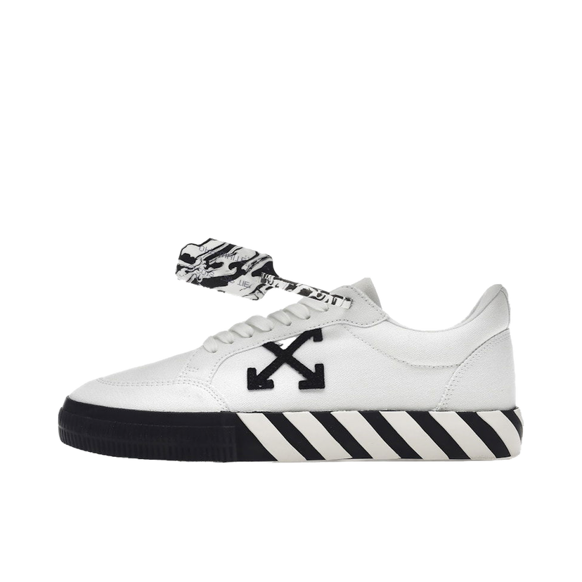 Tenisky a topánky Off-White Vulcanized Low Canvas White Black Biela | OMIA085F21FAB0020110