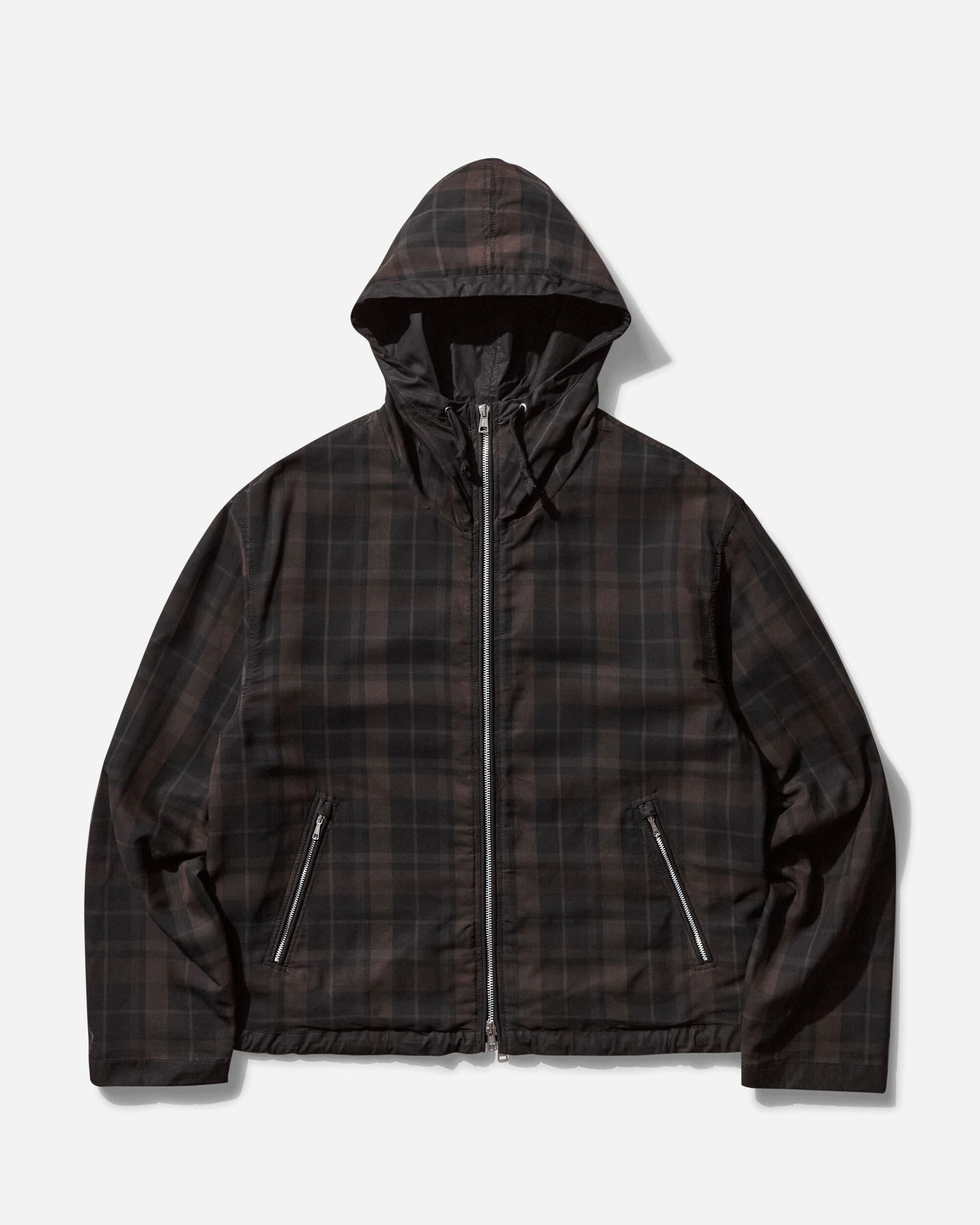 Mikina OUR LEGACY Riviera Hooded Plaid Jacket Hnedá | M2251RBSC 001, 0