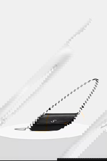 Taška cez rameno Coach Brook Leather Flap Shoulder Bag Čierna | CAN90, 6