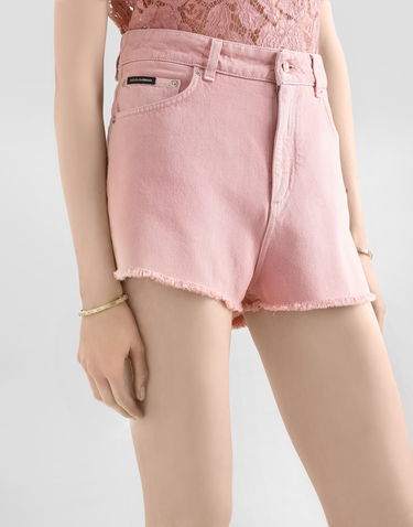 Šortky Dolce & Gabbana Dolce & Gabbana Frayed Denim Shorts Ružová | FTC9WDG8MT5S9001, 3