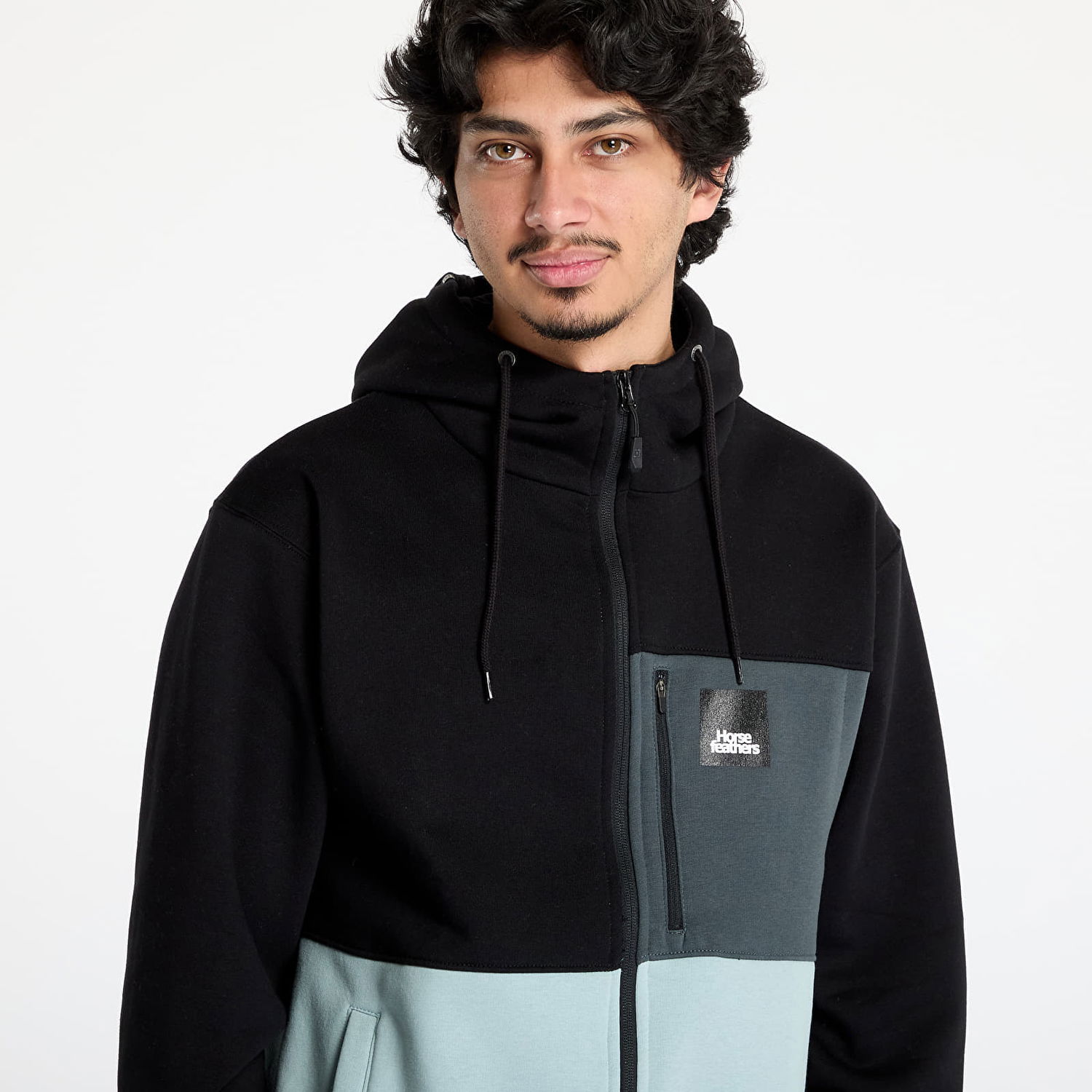 Mikina Horsefeathers Horsefeathers Vick Zip Hoodie Čierna | SM1321J, 1