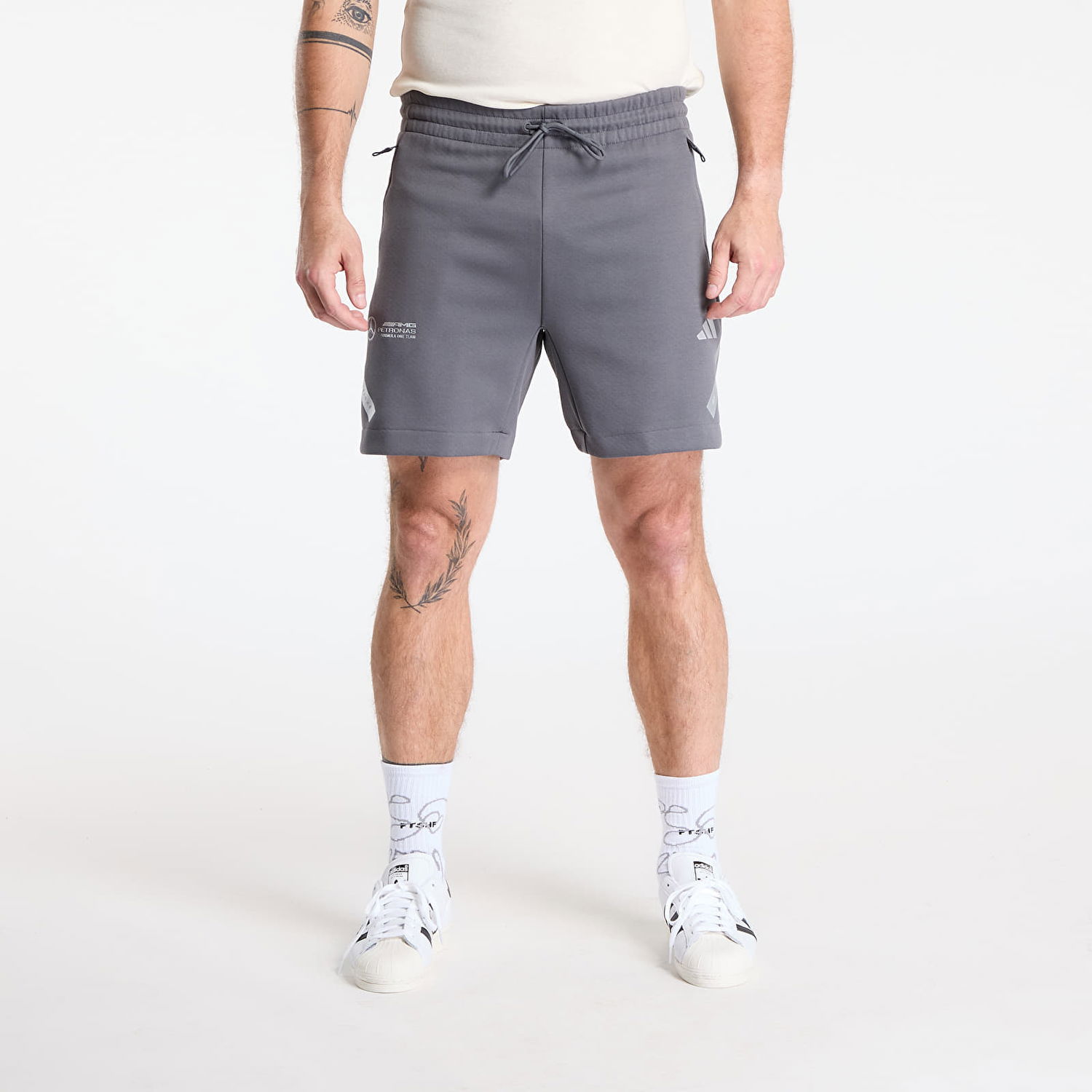 Šortky adidas Performance Mercedes Silver Shorts Šedá | JW3479, 0