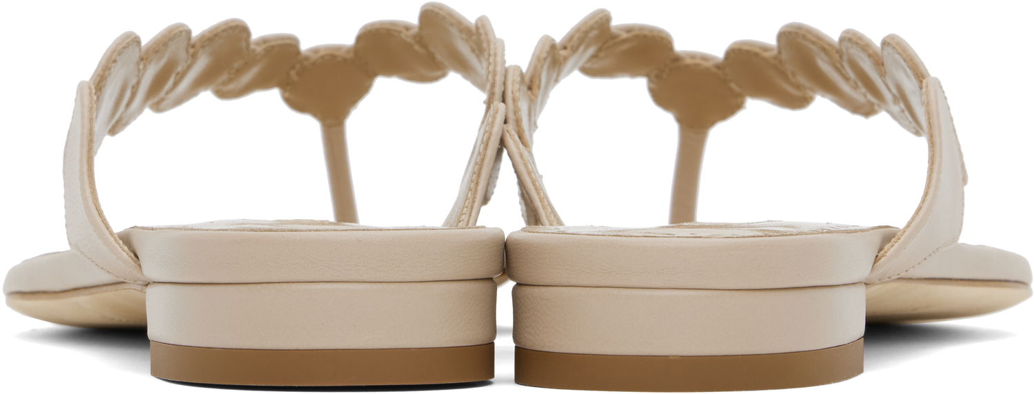 Doplnky Manolo Blahnik Manolo Blahnik Nour Scalloped Thong Sandals Béžová | 424-1837, 1