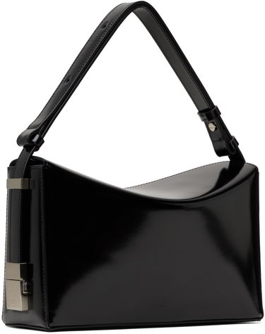 Taška cez rameno OSOI Black Patent Leather Shoulder Bag Čierna | 24SSB03004088, 2