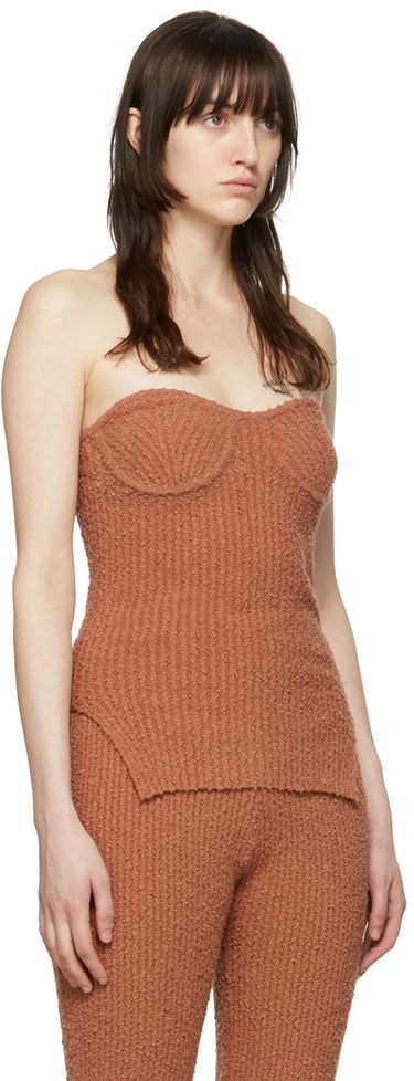 Tielko Helmut Lang Exclusive Textured Knit Camisole Oranžová | L04HW706, 1