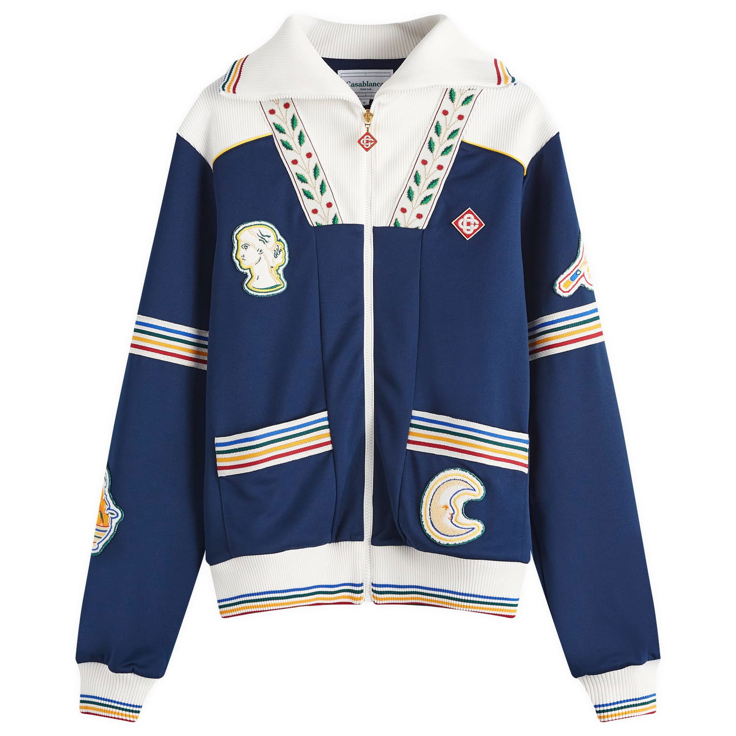 Bunda Casablanca Varsity Track Jacket Navy | MF24-JTP-284-01, 0