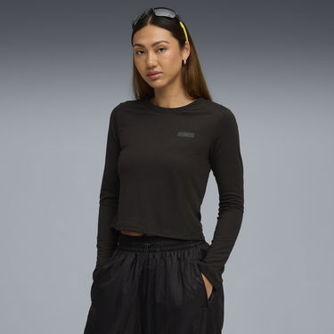 Crop Top Puma PUMA x ROSÉ Women's Long Sleeve Cropped T-Shirt Čierna | 633805_01, 0