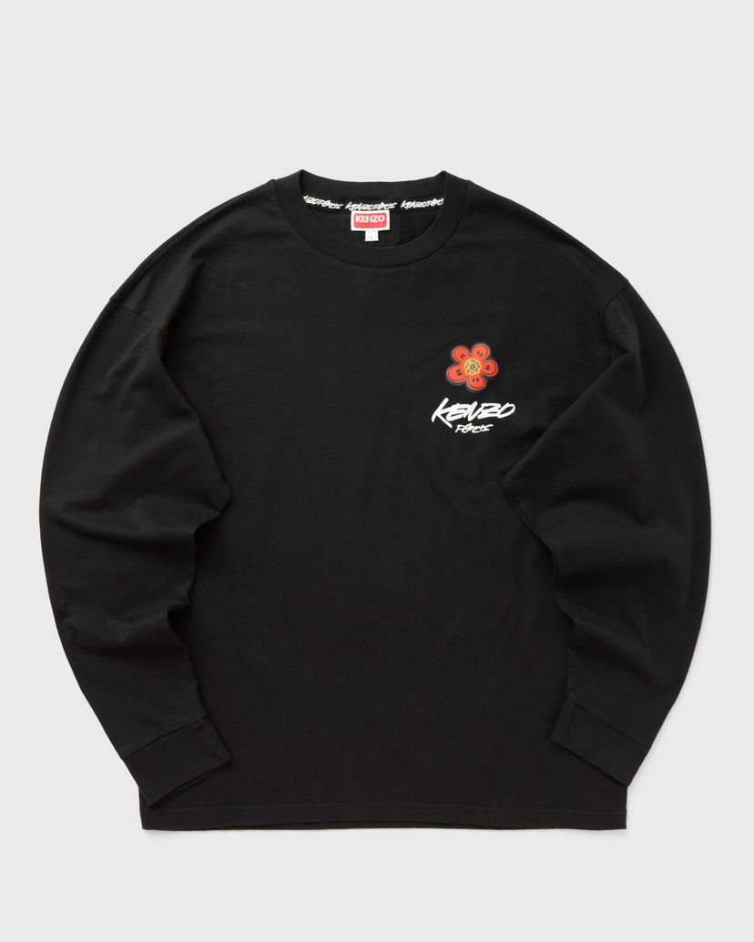 Tričko KENZO Kenzo Futura Relax Long Sleeve T-Shirt Čierna | FF65TL3514SG.99J