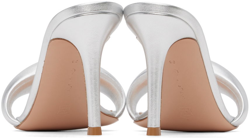 Tenisky a topánky Gianvito Rossi Bijoux 85 Leather Heeled Sandals Metalická | G18550-85RIC-NPS, 1