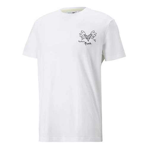 Tričko Puma Britto Graphic T-Shirt Biela | 532234-02