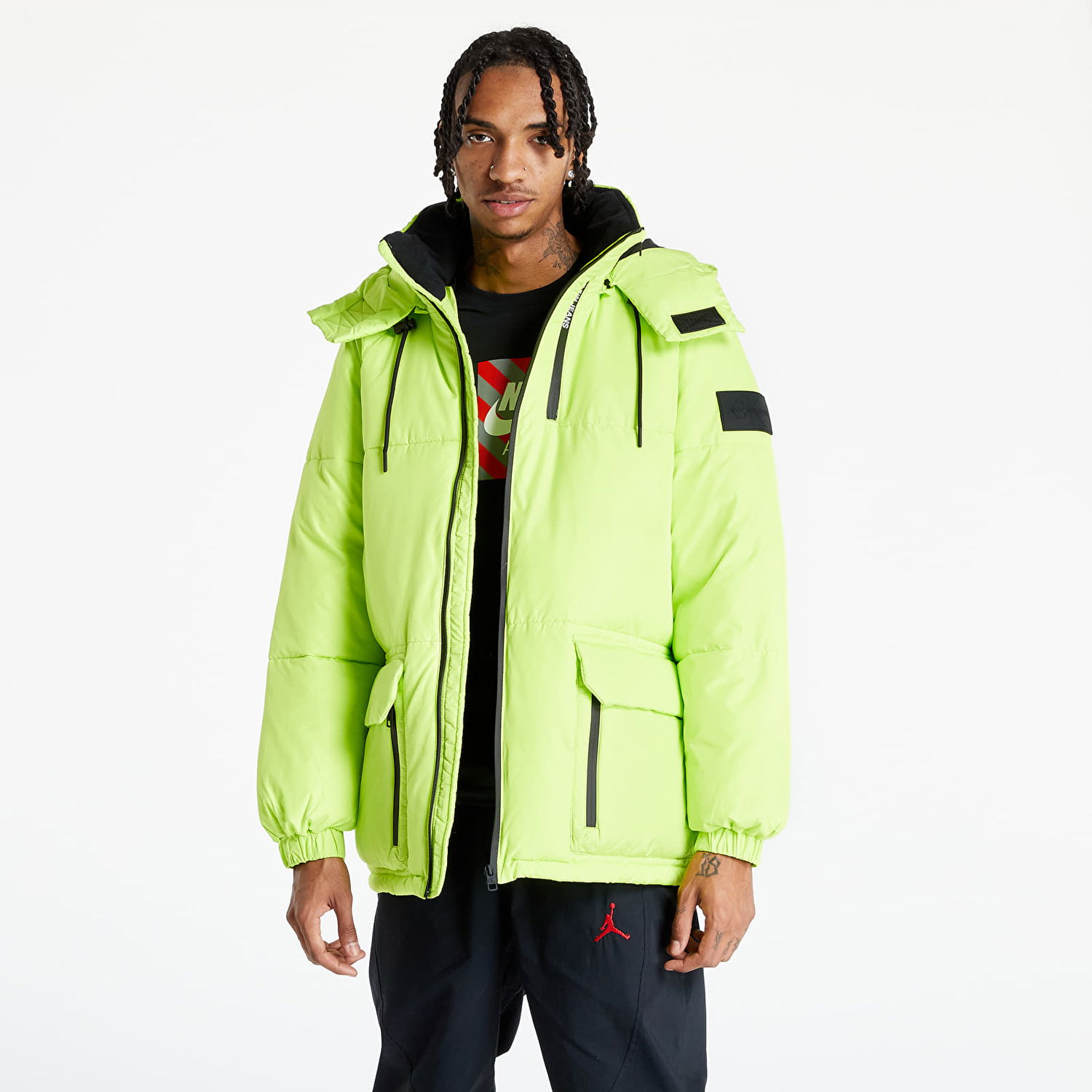 Prešívaná bunda CALVIN KLEIN Blocking Hooded Short Puffer Žltá | J30J318679 LAG, 0