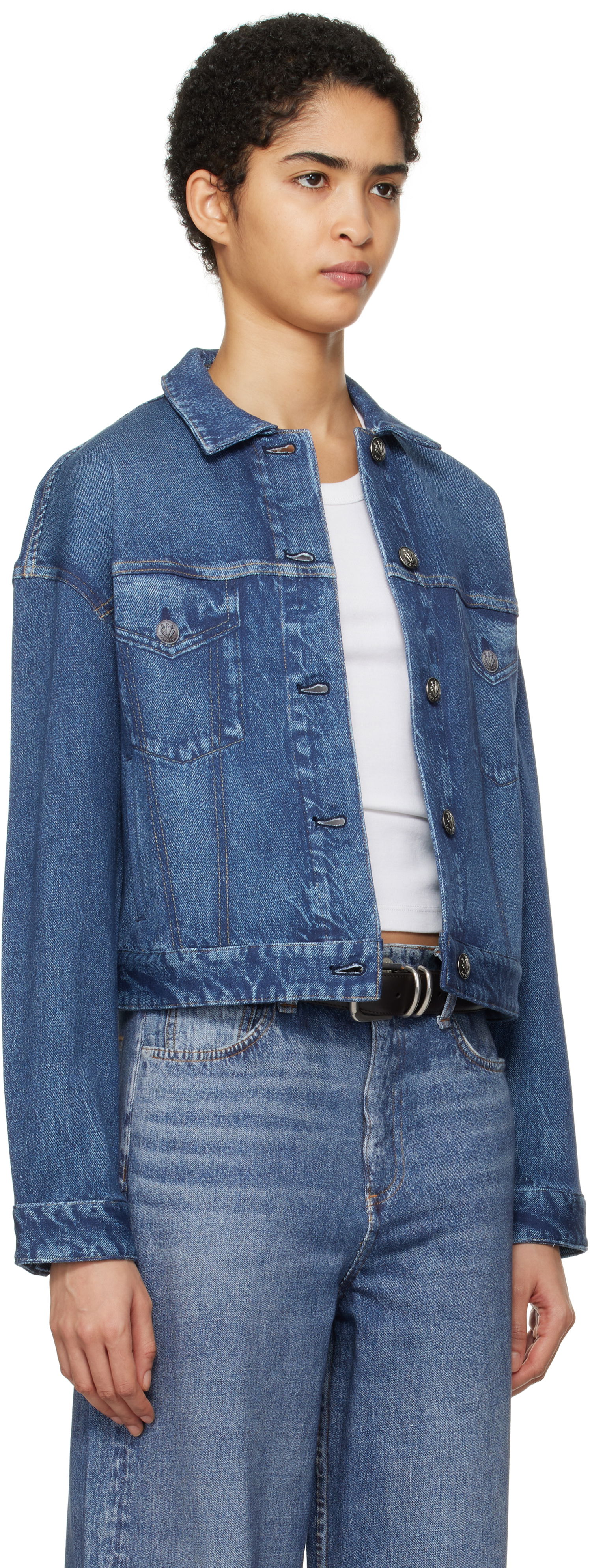 Bunda rag & bone Rag & Bone Miramar Fleece Trucker Jacket Modrá | WCW24H40038203, 1