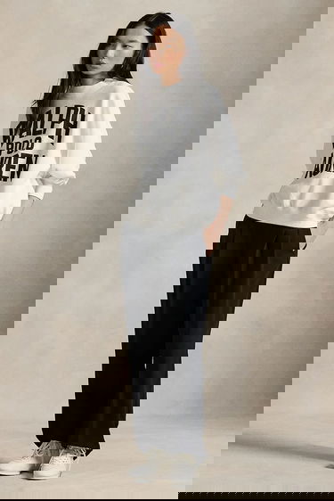 Mikina Polo by Ralph Lauren Polo Ralph Lauren Printed Oversized Sweatshirt Biela | 211978147, 2