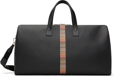 Cestovná taška Paul Smith Paul Smith Leather Signature Stripe Trim Duffle Bag Čierna | M1A-8039-CMULTI-79, 0